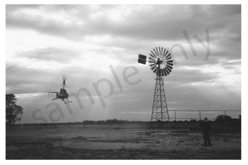 Bourke windmill - b&w, &