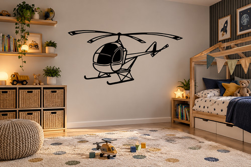 Helicopter wall art - helicopter, decal