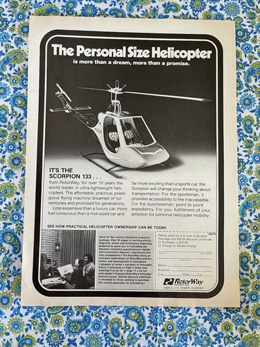 Vintage 1978 rotorway - 1978, scorpion