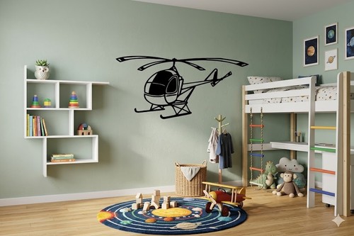 Helicopter wall art decal - helicopter,