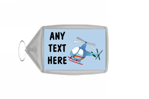 Blue helicopter personalised - blue,