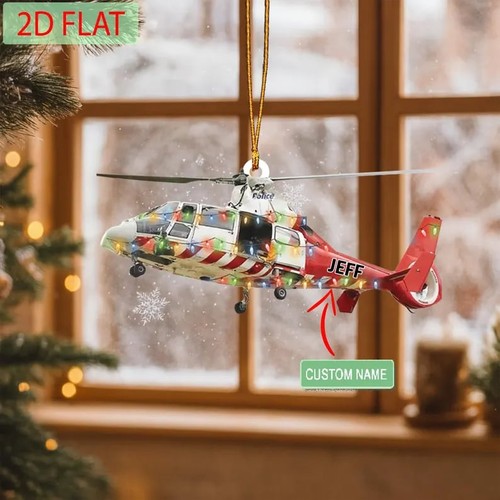 Helicopter acrylic christmas - acrylic,