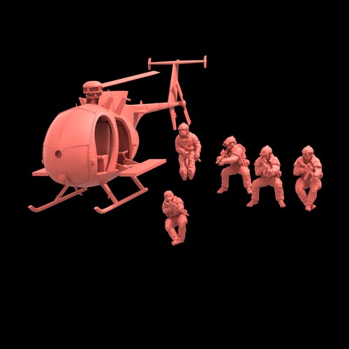 Mh 6 helicopter - 1/87/72/64,